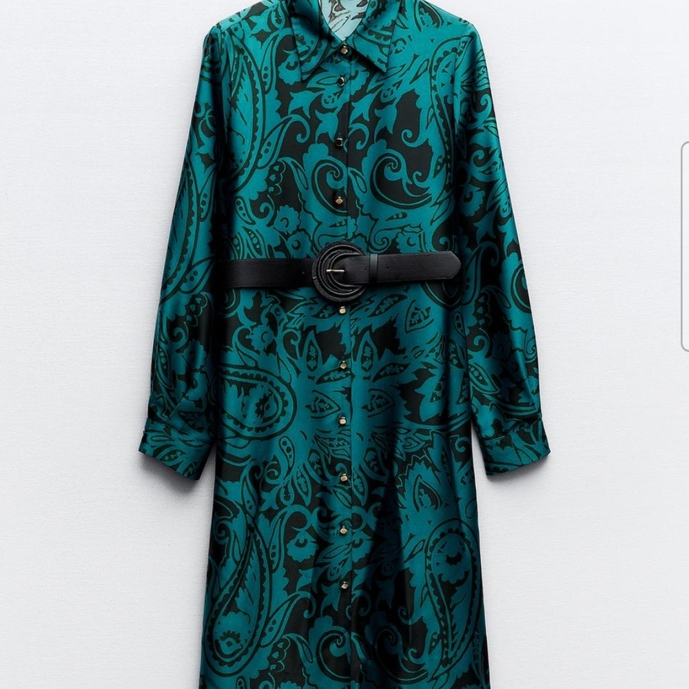 Zara Floral Printed Midi Dress - Picture 2 of 3